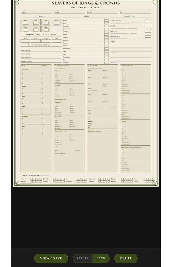 Default character sheet, back side, without server submissions