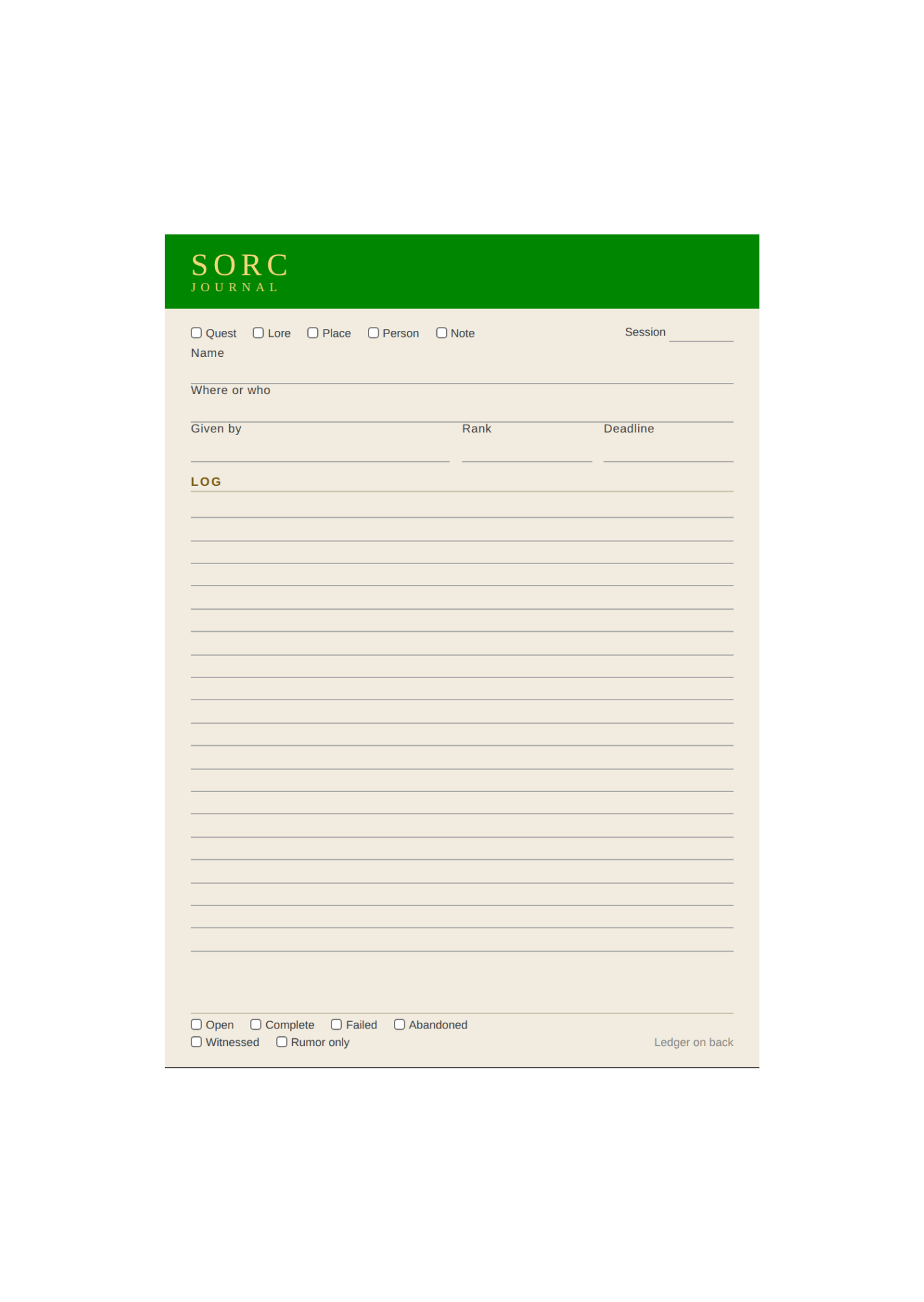 Journal Example Page 1
