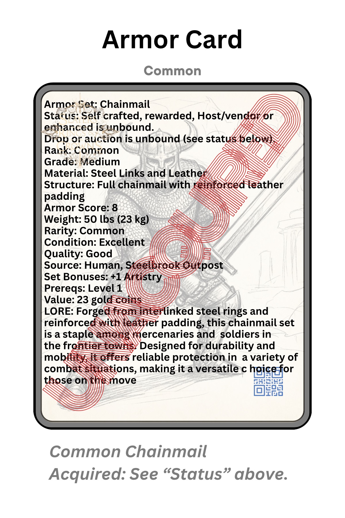 Chainmail Armor Card