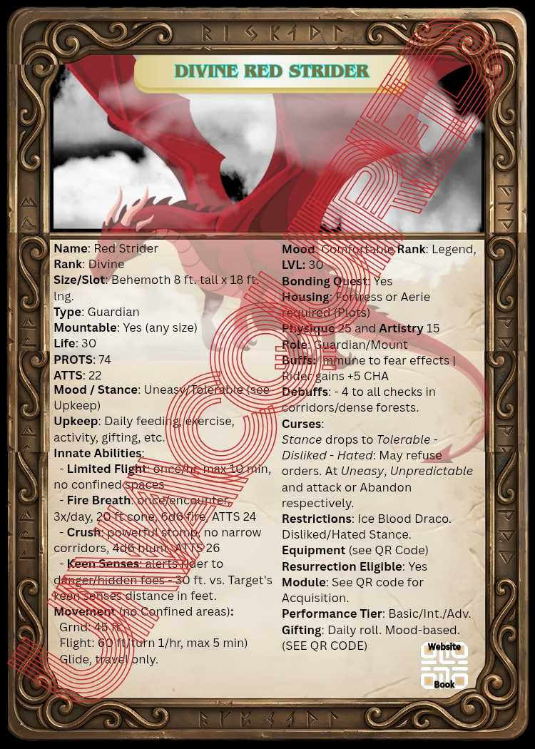 Divine Red Strider Front