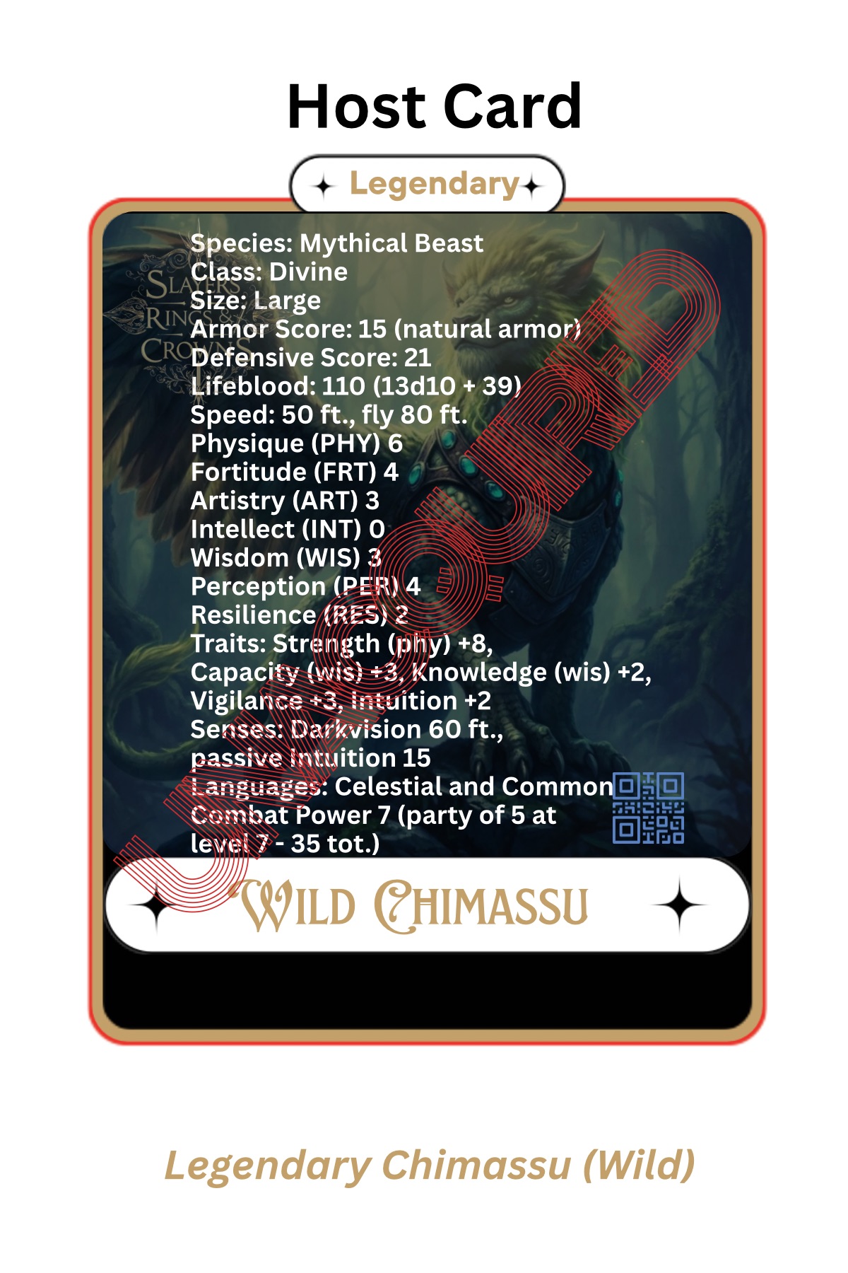 Wild Chimassu Card Demo